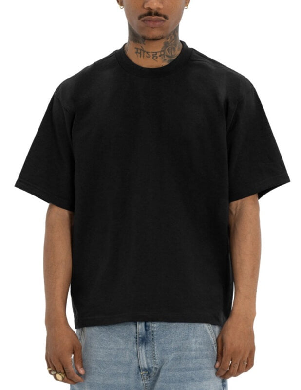 Pro Club Men's HeavyWide Box Fit T Shirt - Black