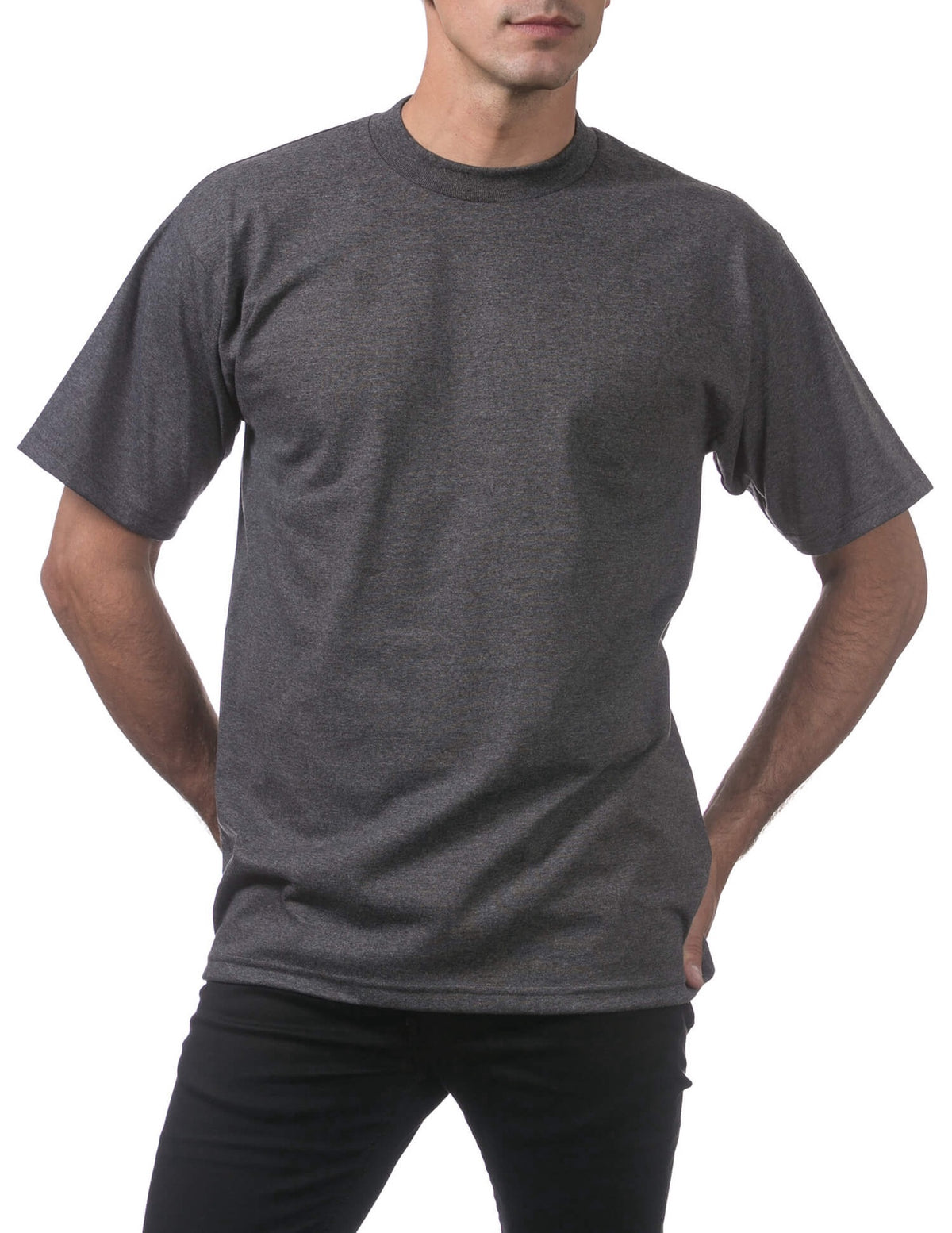 Pro Club Men's Heavyweight Short Sleeve Tee - CHARCOAL