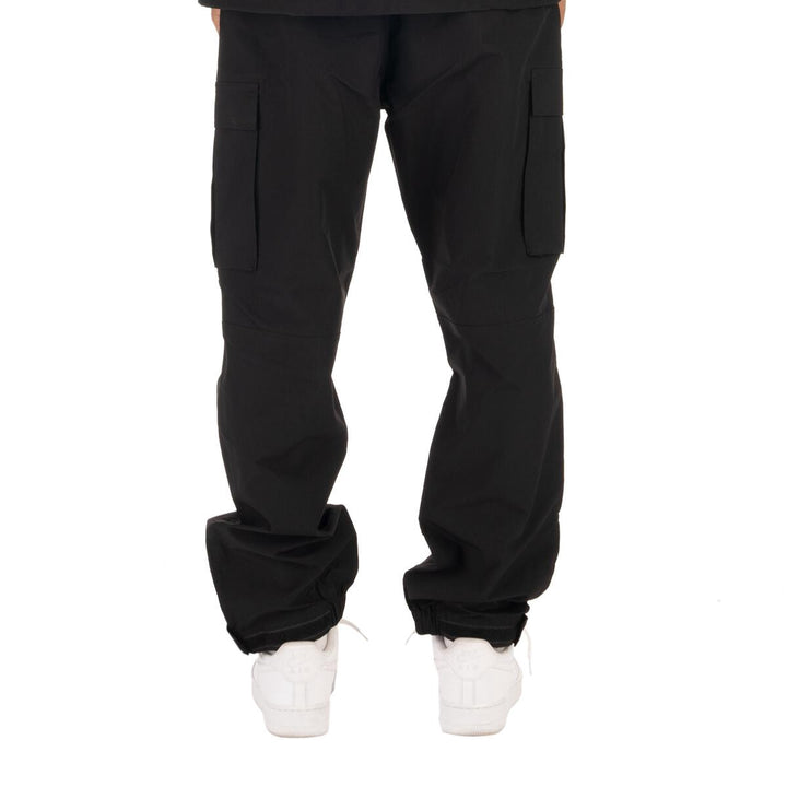 Pro Club Nylon Ripstop Cargo Track Pants - Black