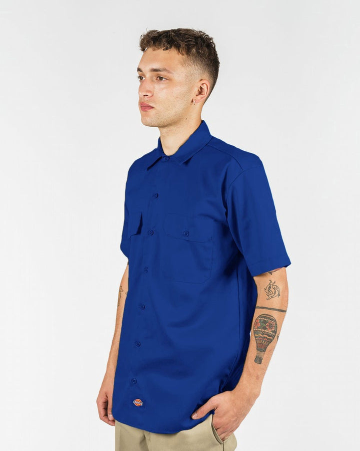 DICKIES –1574 SHORT SLEEVE WORK SHIRT - ROYAL