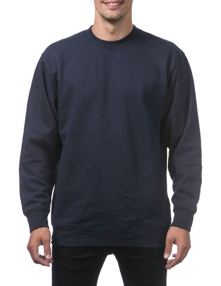 Pro Club Heavyweight Crew Neck Fleece Pullover Sweater (13oz) - NAVY