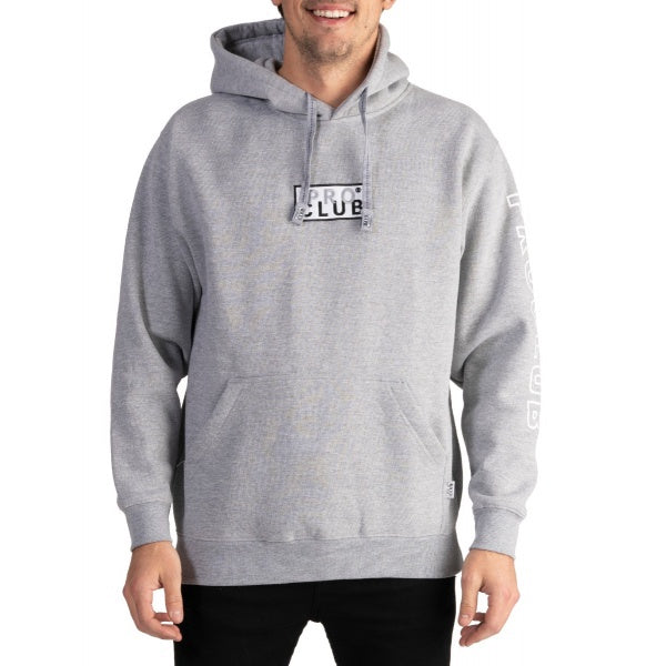Pro Club Heavyweight Pullover BOX LOGO Hoodie (13oz) – GRAY
