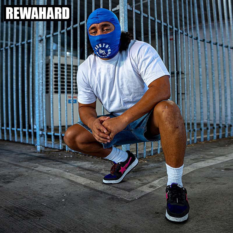Rewahard Printed Full Head Gangster Balaclava Neck Gaiter - Royal