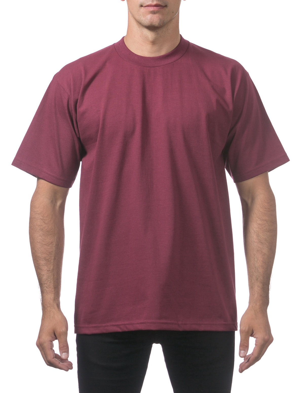 Pro Club Men's Heavyweight Short Sleeve Tee - Maroon