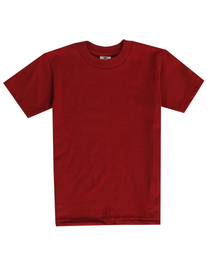 Pro Club Youth Short Sleeve Crew Neck Tee - BURGUNDY
