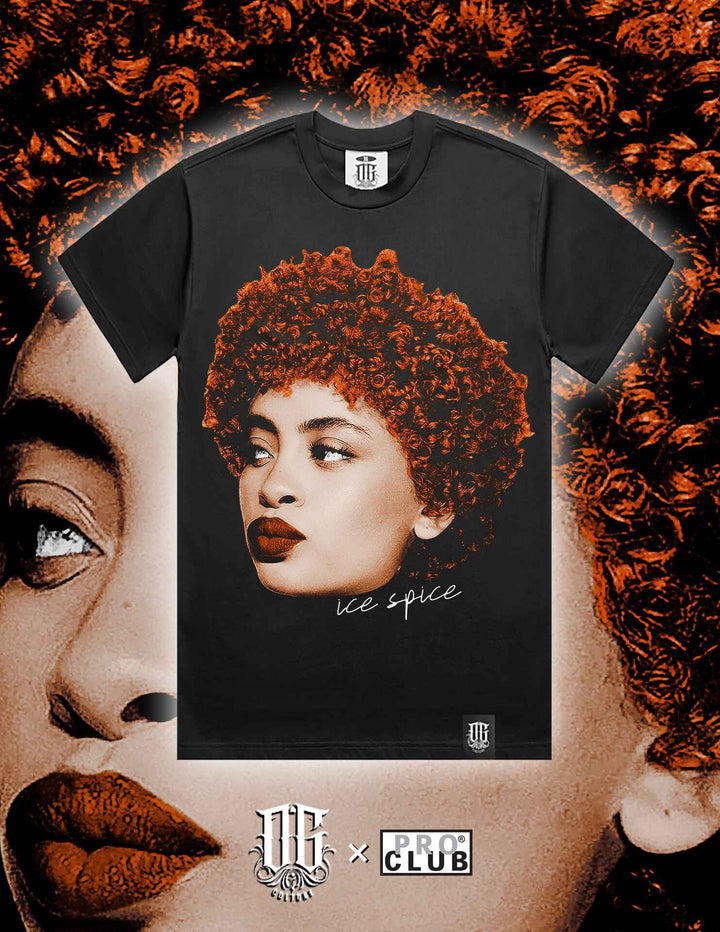 OG Culture X Pro Club Heavyweight Tee - Ice Spice Portrait
