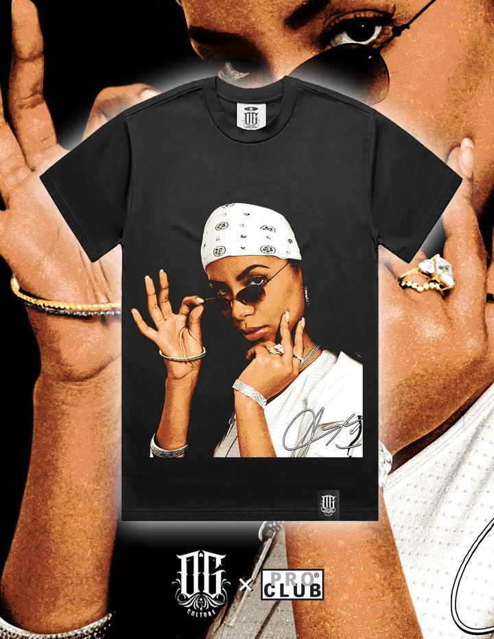 OG Culture X Pro Club Heavyweight Tee - Aalyah Portrait