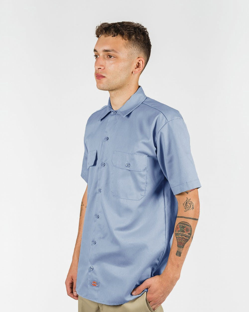 DICKIES –1574 SHORT SLEEVE WORK SHIRT - Gulf Blue