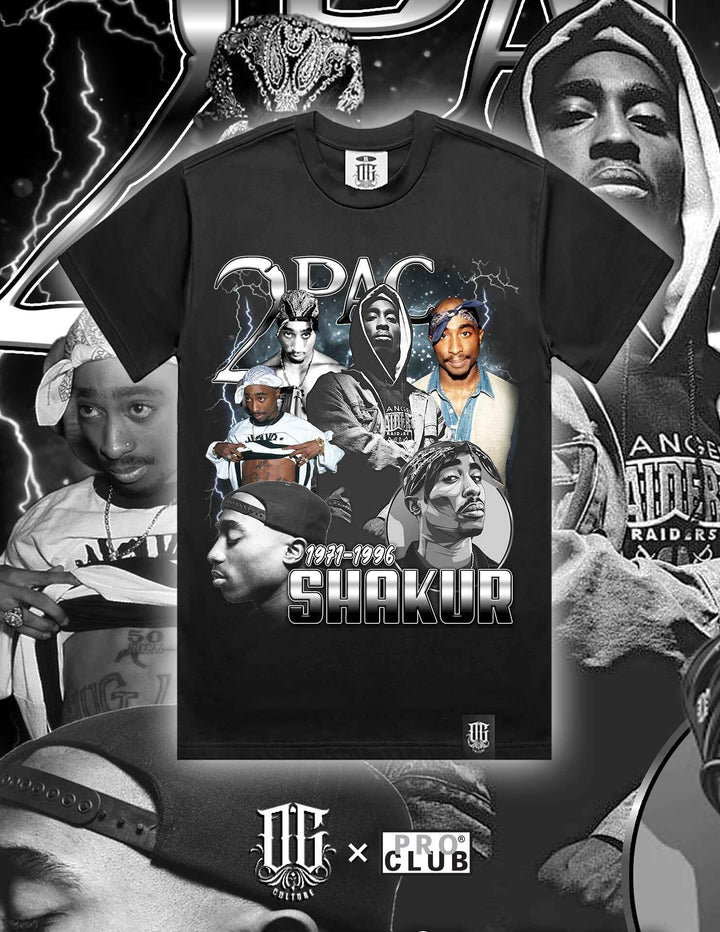 OG Culture X Pro Club Heavyweight Tee - Tupac Shakur 1971-1996