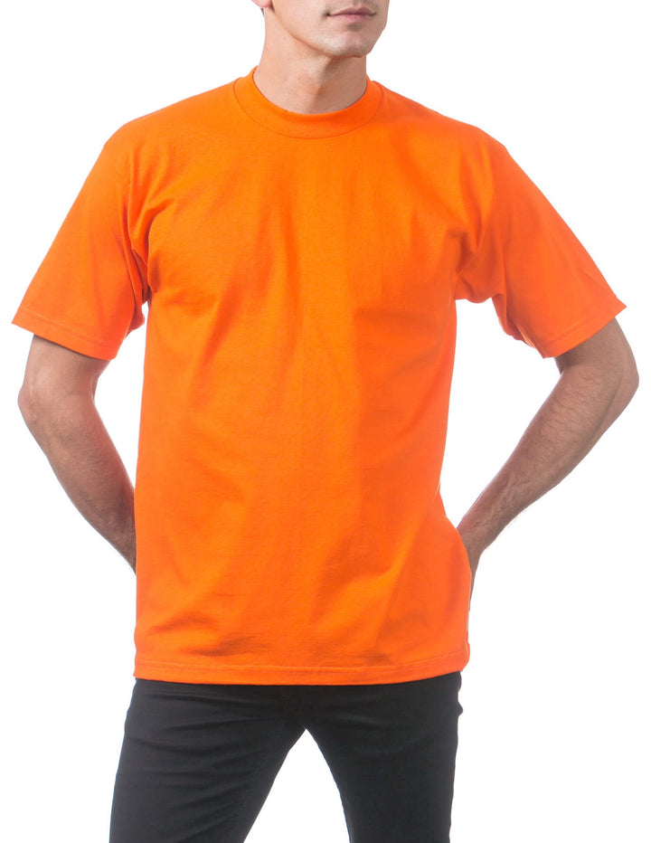 Pro Club Men's Heavyweight Short Sleeve Tee - ORANGE TAN