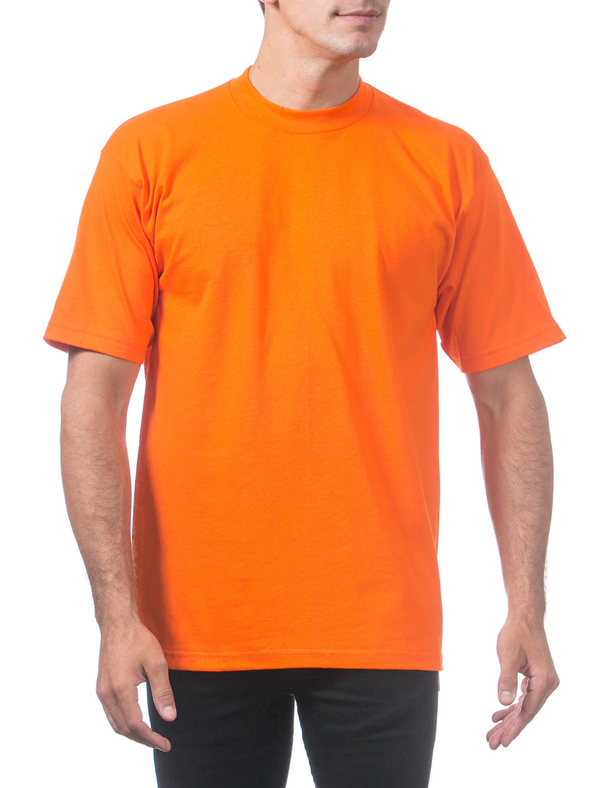 Pro Club Men's Heavyweight Short Sleeve Tee - ORANGE TAN