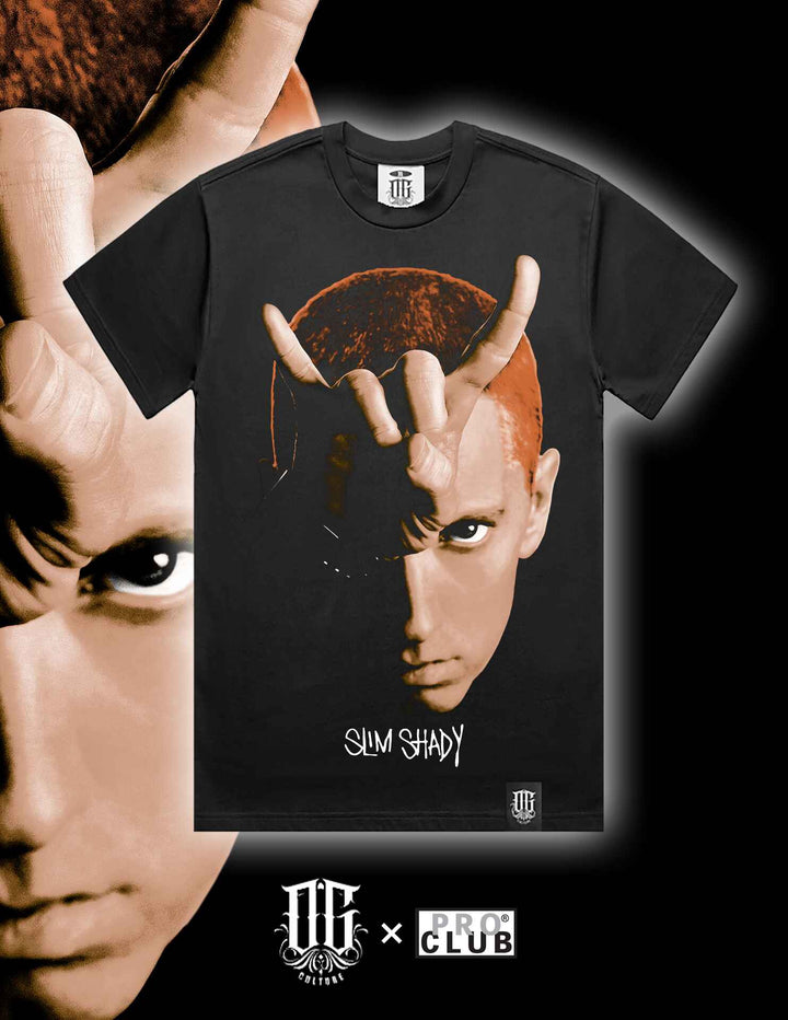 OG Culture X Pro Club Heavyweight Tee - Eminem Portrait