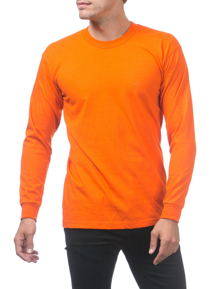 Pro Club Heavyweight Cotton Long Sleeve Crew Neck –Orange Tan