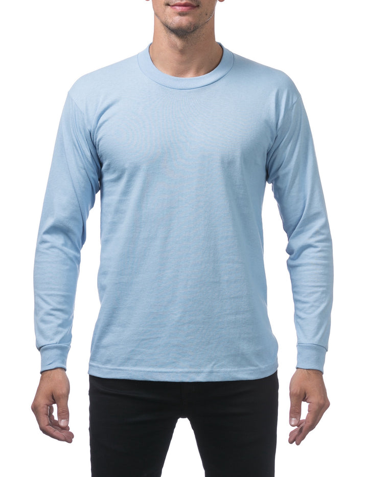 Pro Club Heavyweight Cotton Long Sleeve Crew Neck - SKY BLUE