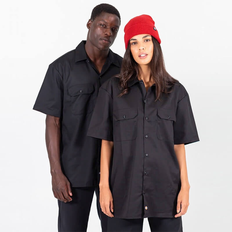 DICKIES –1574 SHORT SLEEVE WORK SHIRT - BLACK
