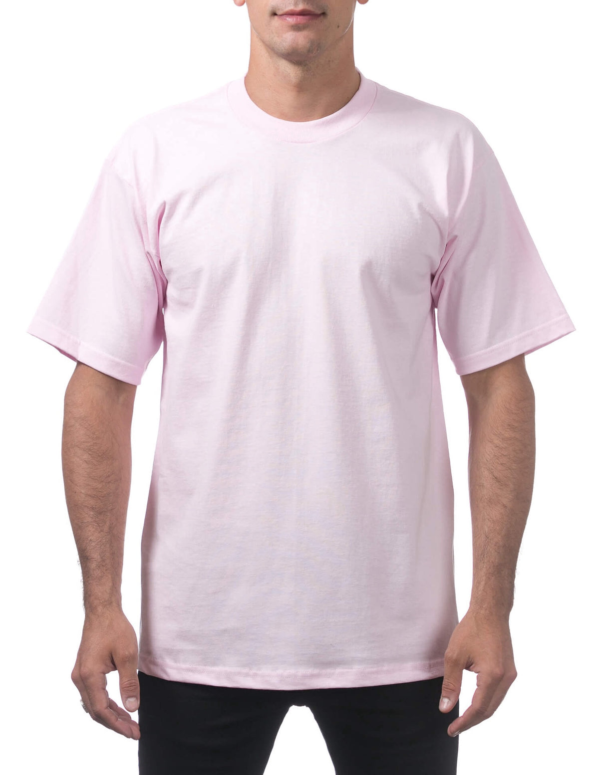 Pro Club Men's Heavyweight Short Sleeve Tee - PINK