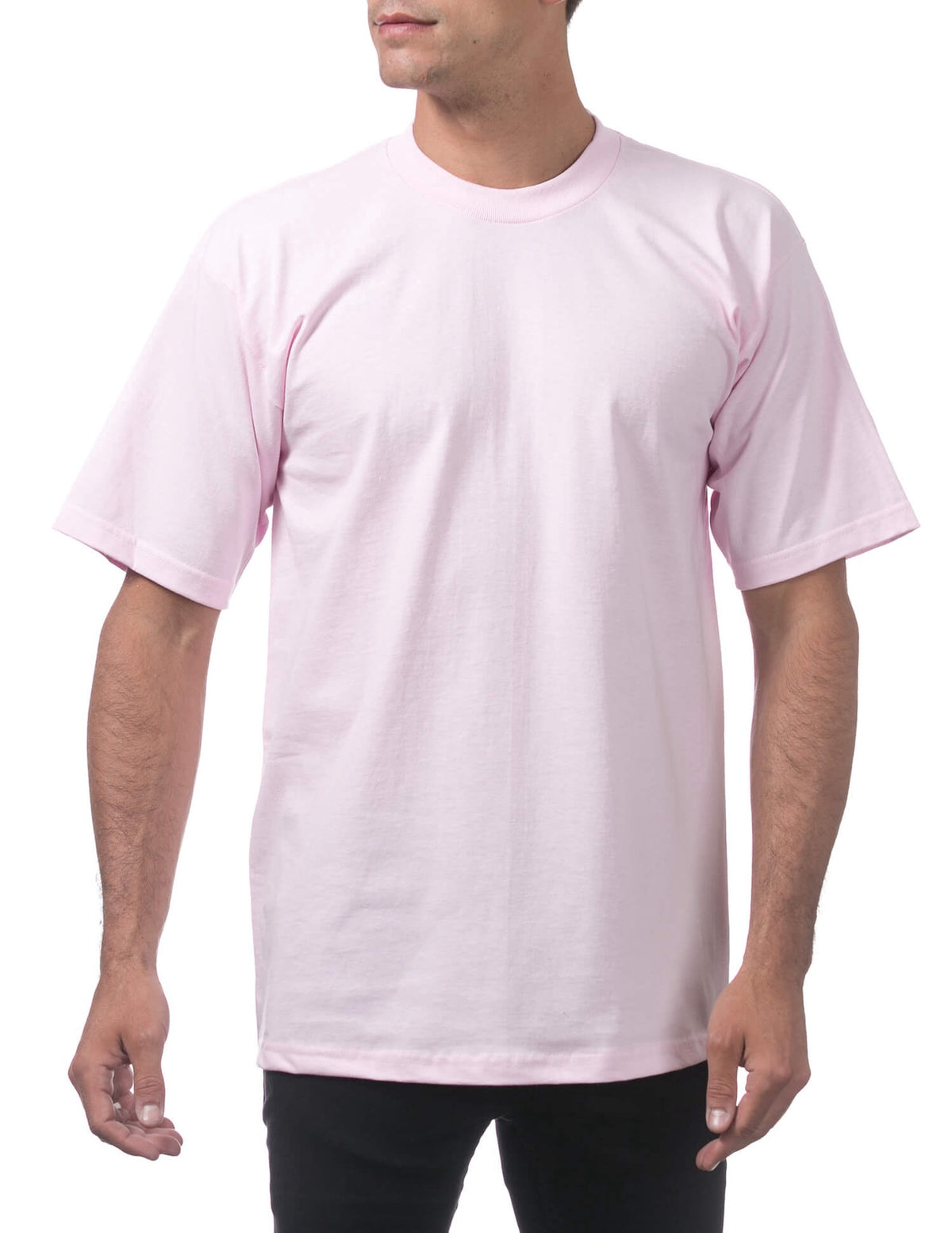 Pro Club Men's Heavyweight Short Sleeve Tee - PINK